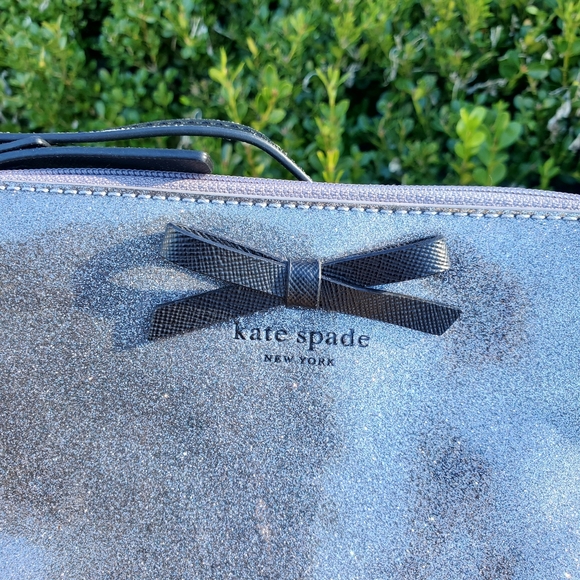 NWOT, Kate Spade New York Army Mavis street Silver/ Gray glitter crossbody bag - Picture 11 of 12